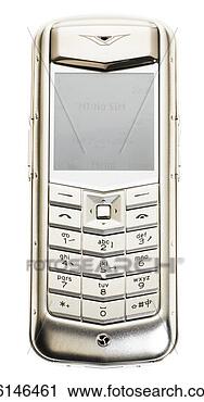 Stock Photography - champagne colored 
mobile phone against 
white background, 
close-up. fotosearch 
- search stock 
photos, pictures, 
images, and photo 
clipart