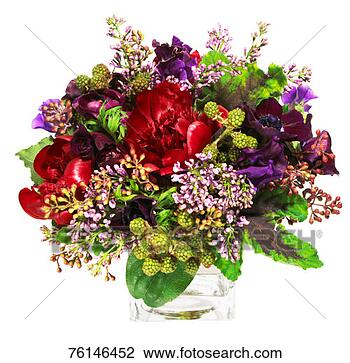 Stock Photo - floral arrangement 
of deep red and 
purple flowers 
in vase. fotosearch 
- search stock 
photos, pictures, 
images, and photo 
clipart