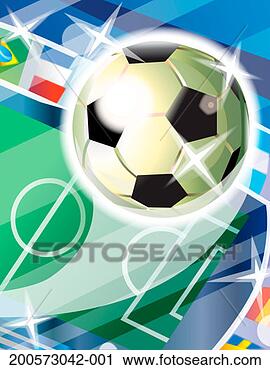 Stock Photography - soccer ball with 
soccer field in 
background. fotosearch 
- search stock 
photos, pictures, 
images, and photo 
clipart