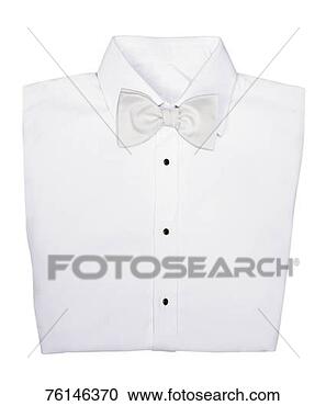 Stock Photography - tuxedo shirt folded 
with white bow 
tie. fotosearch 
- search stock 
photos, pictures, 
images, and photo 
clipart
