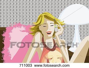 Drawing - woman talking 
into a cellphone. 
fotosearch - search 
clipart, illustration, 
drawings and vector 
eps graphics images