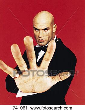 Stock Photography - bouncer gesturing. 
fotosearch - search 
stock photos, 
pictures, images, 
and photo clipart