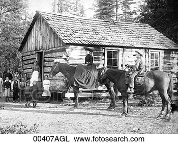 Stock Photo - children and teacher 
by log school 
house. fotosearch 
- search stock 
photos, pictures, 
images, and photo 
clipart