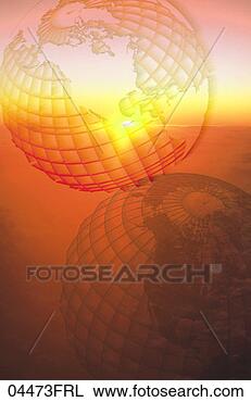Stock Photo - globes blurred 
with sunset background. 
fotosearch - search 
stock photos, 
pictures, images, 
and photo clipart