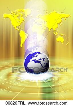 Stock Photo - falling globe 
and map of world. 
fotosearch - search 
stock photos, 
pictures, images, 
and photo clipart