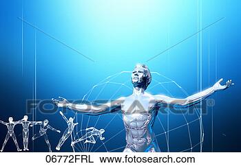 Stock Photo - metallic figure 
with arms extended, 
various wire rendered 
figures. fotosearch 
- search stock 
photos, pictures, 
images, and photo 
clipart