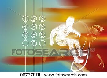 Stock Photo - wire rendered 
figure on surfboard, 
metallic figure 
and numbered keypad. 
fotosearch - search 
stock photos, 
pictures, images, 
and photo clipart