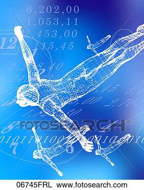 Stock Photo - wire rendered 
figures soaring, 
numbers. fotosearch 
- search stock 
photos, pictures, 
images, and photo 
clipart