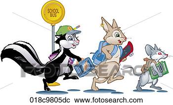Clipart - animated animals 
at the school 
bus stop,  _school 
bus_  layered. 
fotosearch - search 
clipart, illustration, 
drawings and vector 
eps graphics images