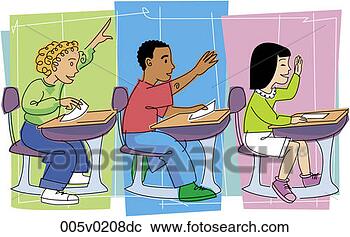 Clipart - children in a 
classroom, color. 
fotosearch - search 
clipart, illustration, 
drawings and vector 
eps graphics images