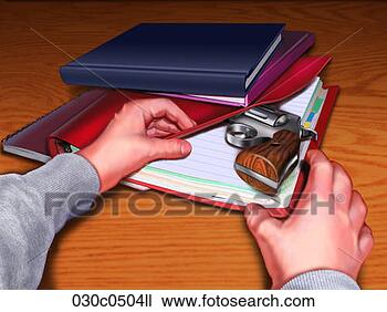 Clipart - gun in student 
notebook. fotosearch 
- search clipart, 
illustration, 
drawings and vector 
eps graphics images