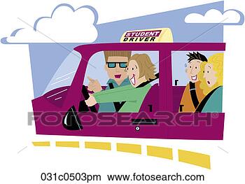 Clipart - three students 
and a teacher 
in a car during 
driver's education. 
fotosearch - search 
clipart, illustration, 
drawings and vector 
eps graphics images