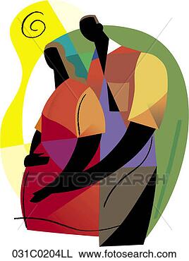 Clip Art - pregnant woman 
with husband. 
fotosearch - search 
clipart, illustration, 
drawings and vector 
eps graphics images