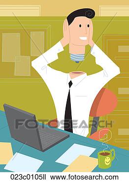 Clipart - businessman screwing 
his head on. fotosearch 
- search clipart, 
illustration, 
drawings and vector 
eps graphics images