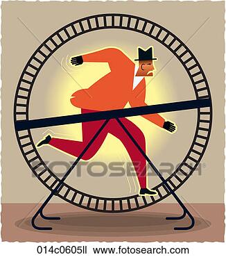 Clipart - man running on 
a hamster wheel. 
fotosearch - search 
clipart, illustration, 
drawings and vector 
eps graphics images