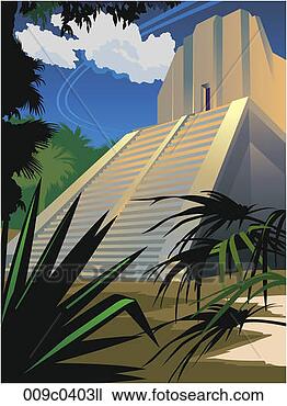 Clipart - a mayan temple 
in mexico. fotosearch 
- search clipart, 
illustration, 
drawings and vector 
eps graphics images