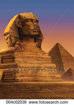 Clipart - the sphinx with 
the pyramids of 
giza in the background, 
color. fotosearch 
- search clipart, 
illustration, 
drawings and vector 
eps graphics images