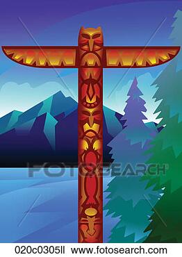 Clipart - totem pole. fotosearch 
- search clipart, 
illustration, 
drawings and vector 
eps graphics images