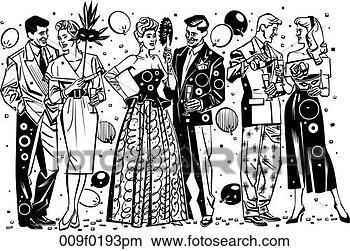 Clipart - people at a party. 
fotosearch - search 
clipart, illustration, 
drawings and vector 
eps graphics images