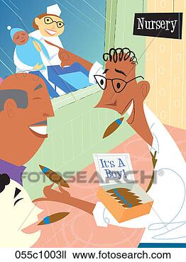 Clipart - a father passing 
out cigars after 
the birth of his 
child. fotosearch 
- search clipart, 
illustration, 
drawings and vector 
eps graphics images
