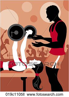 Clipart - fitness trainer. 
fotosearch - search 
clipart, illustration, 
drawings and vector 
eps graphics images