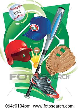 Clipart - montage of baseball 
items. fotosearch 
- search clipart, 
illustration, 
drawings and vector 
eps graphics images