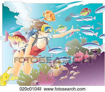 Clipart - scuba diving. 
fotosearch - search 
clipart, illustration, 
drawings and vector 
eps graphics images