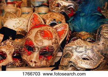 Banco de Imagem - máscaras,  exposição, 
 loja,  veneza, 
 itália. fotosearch 
- busca de fotos, 
imagens e clipart
