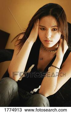 Stock Photo - sulky teenager. 
fotosearch - search 
stock photos, 
pictures, images, 
and photo clipart