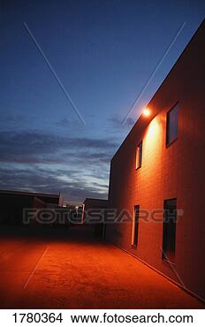 Stock Photo - exterior of building 
with security 
light. fotosearch 
- search stock 
photos, pictures, 
images, and photo 
clipart