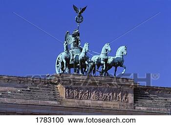 Stock Photography - detail,  brandenburg 
gate,  sculpture 
of four horse 
chariot driven 
by. fotosearch 
- search stock 
photos, pictures, 
images, and photo 
clipart