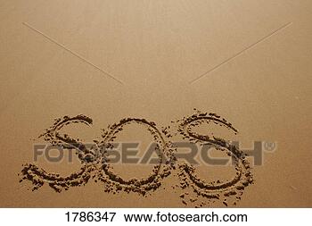 Picture - sos in the sand. 
fotosearch - search 
stock photos, 
pictures, images, 
and photo clipart