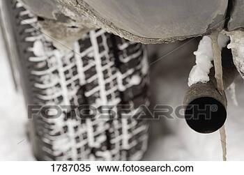 Stock Image - exhaust pipe in 
winter. fotosearch 
- search stock 
photos, pictures, 
images, and photo 
clipart