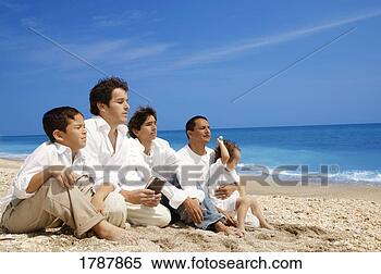Stock Image - group beach worship. 
fotosearch - search 
stock photos, 
pictures, images, 
and photo clipart