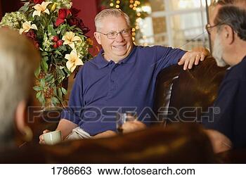 Stock Photo - senior men conversing. 
fotosearch - search 
stock photos, 
pictures, images, 
and photo clipart