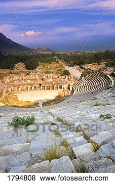 Stock Photo - ancient theater 
of ephesus in 
turkey. fotosearch 
- search stock 
photos, pictures, 
images, and photo 
clipart