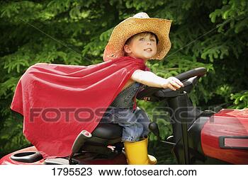 Stock Photo - little boy pretending 
to ride lawn tractor. 
fotosearch - search 
stock photos, 
pictures, images, 
and photo clipart