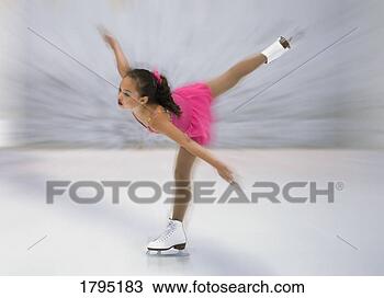 Stock Photo - young girl figure 
skating. fotosearch 
- search stock 
photos, pictures, 
images, and photo 
clipart