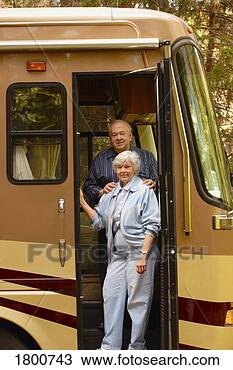 Stock Photo - elderly couple 
in motor home. 
fotosearch - search 
stock photos, 
pictures, images, 
and photo clipart