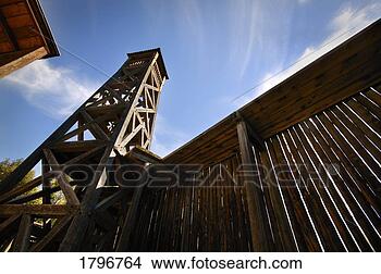 Stock Photo - low angle view 
of fort edmonton 
watch tower. fotosearch 
- search stock 
photos, pictures, 
images, and photo 
clipart