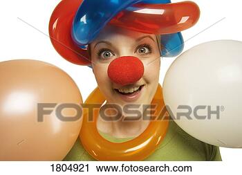 Stock Photography - a clown with balloons. 
fotosearch - search 
stock photos, 
pictures, images, 
and photo clipart