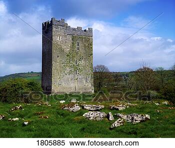 Stock Image - co clare, the 
burren, dysert 
o'dea castle, 
circa 1480, ireland. 
fotosearch - search 
stock photos, 
pictures, images, 
and photo clipart