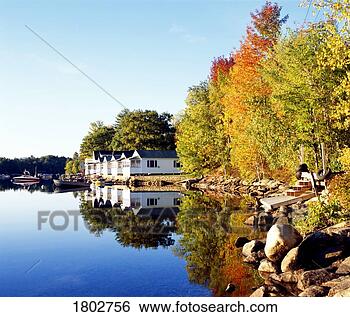 Stock Photo - cottages in the 
new hampshire 
lakes region, 
usa. fotosearch 
- search stock 
photos, pictures, 
images, and photo 
clipart