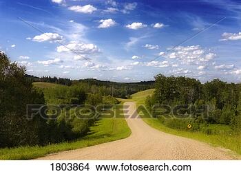 Stock Photo - curving road with 
trees and cloudy 
sky. fotosearch 
- search stock 
photos, pictures, 
images, and photo 
clipart