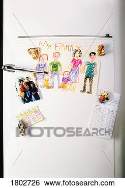 Stock Photo - family fridge. 
fotosearch - search 
stock photos, 
pictures, images, 
and photo clipart