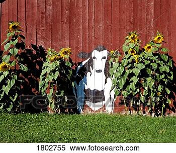 Stock Image - illustration of 
cow on fence. 
fotosearch - search 
stock photos, 
pictures, images, 
and photo clipart