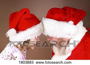 Stock Photo - profile of a girl 
with santa claus. 
fotosearch - search 
stock photos, 
pictures, images, 
and photo clipart