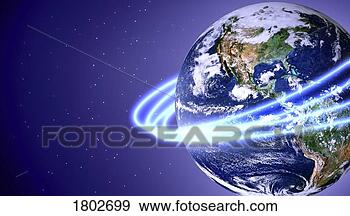Stock Photograph - rings orbiting 
earth. fotosearch 
- search stock 
photos, pictures, 
images, and photo 
clipart