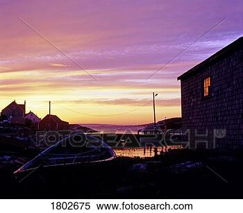 Stock Image - sunset at peggy's 
cove, nova scotia. 
fotosearch - search 
stock photos, 
pictures, images, 
and photo clipart