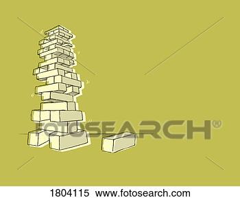 Stock Image - tower of blocks 
illustration. 
fotosearch - search 
stock photos, 
pictures, images, 
and photo clipart